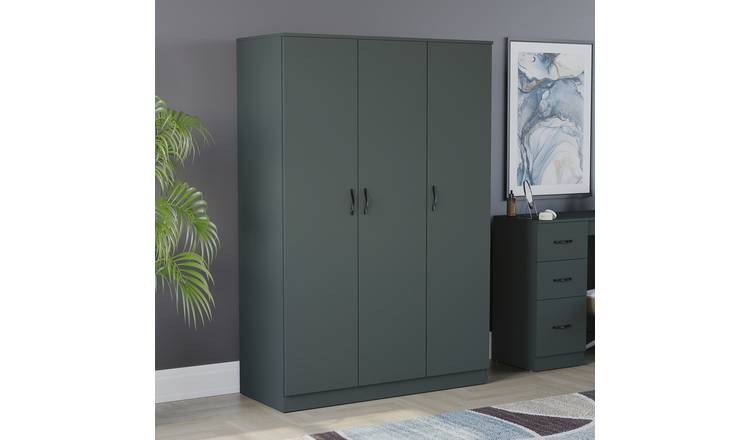 Vida Designs Riano 3 Door Wardrobe - Green