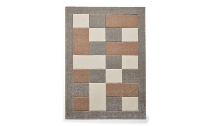 Mega Flooring Grey Modern Bordered Rug - 160 x 220cm