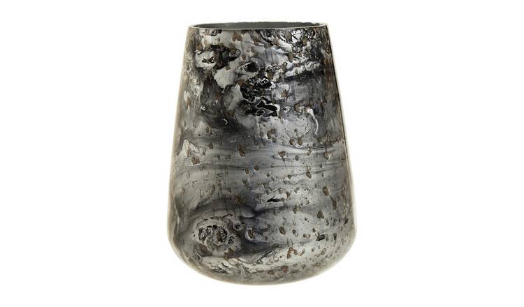 Orsina Garan Marble Effect Small Glass Vase - Grey