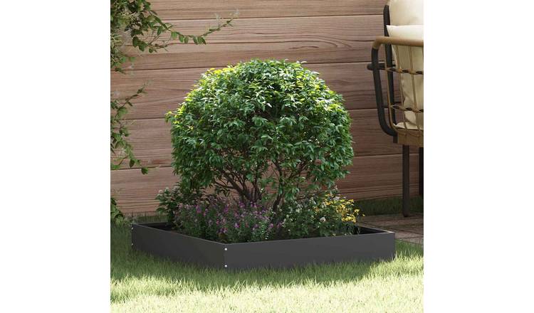 Walplus Steel Lawn Edging - Black - 60 x 60 x 13 cm