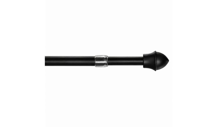 New Edge Blinds 13-16mm Extendable Metal Black Cafe Rod - 85cm - 135cm