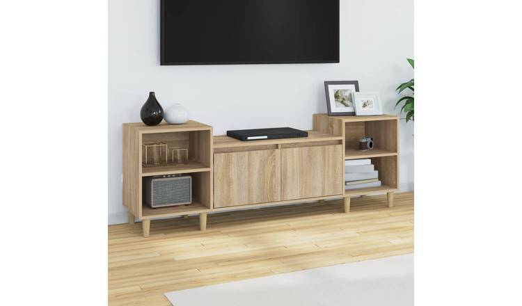Walplus Engineered Wood TV Cabinet - Light Oak - 160 x 35 x 55 cm