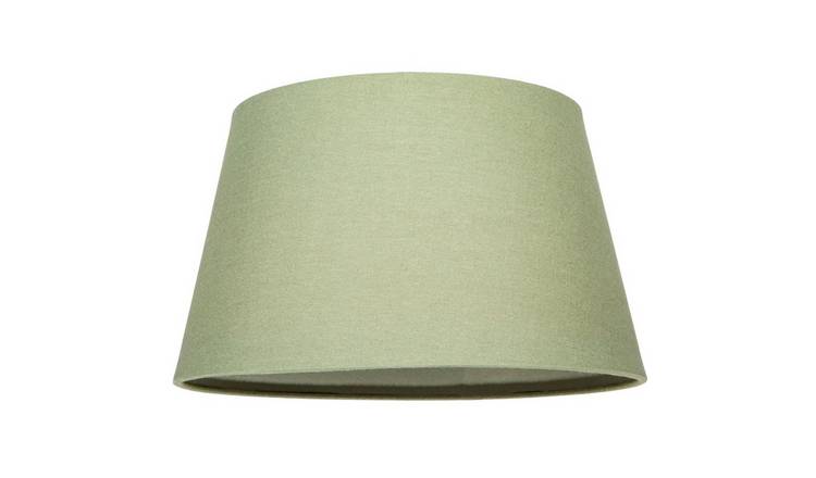 Happy Homewares Olive Green Linen Drum Lampshade - 35cm