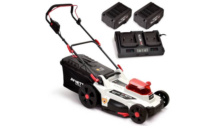 NETTA 40V Cordless Lawnmower with Battery and Charger - 43cm Cutting Width