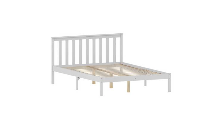 Vida Designs Milan Double Wooden Low Foot Bed - White