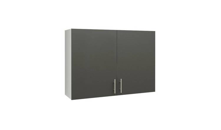 JD Greta 1000mm Wall Cabinet with 2 Doors - Dark Grey Matt