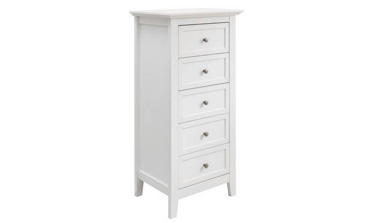 Noa & Nani Karlstad 5 Drawer Tall Chest of Drawers - White