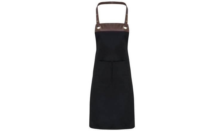 Premier Unisex Adult Espresso Full Apron - Black & Brown