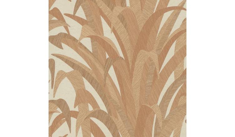 Grandeco Boutique Olivine Grass Embossed Wallpaper - Rust