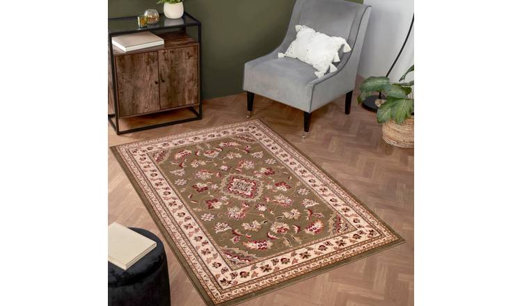 Mega Flooring Green Traditional Bordered Rug - 160 x 230cm