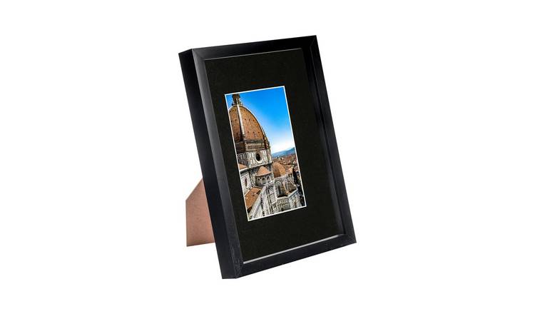 Nicola Spring 3D Shadow Box Frame - 8x12" with Mount - Black & Black