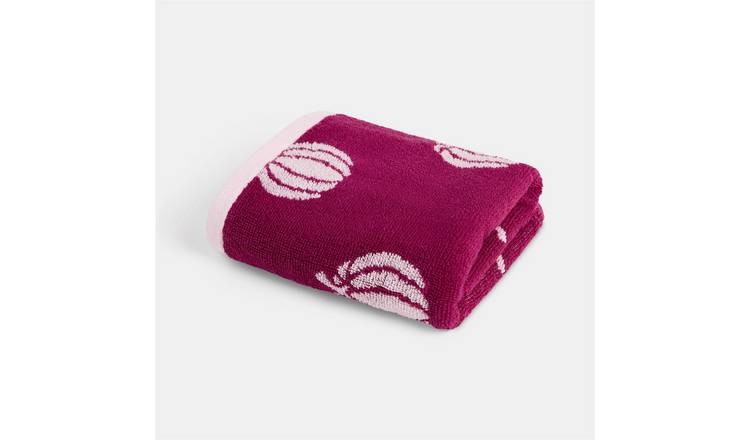 OHS Cotton Tufted Pumpkin Jacquard Towel - 50 x 80cm - Burgundy