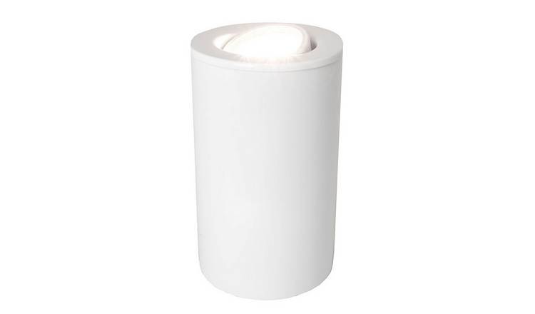 Happy Homewares White Gloss GU10 or Tilt Capability Floor Lamp - 10cm