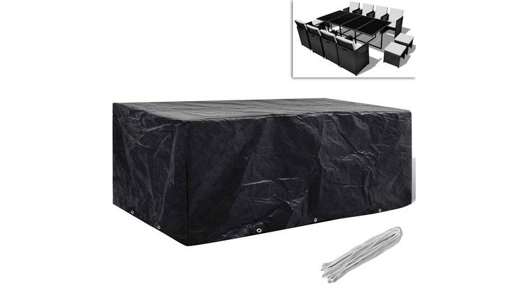 Walplus Aluminium Garden Furniture Cover - Black - 229 x 113 x 73 cm