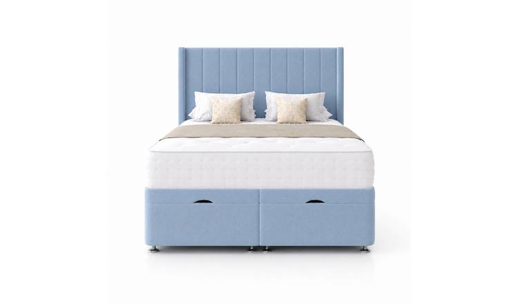 Comfy Deluxe Ameila Wing  3ft Single End Lift Ottoman Bed Set - Sky Blue