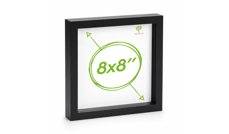 Nicola Spring 3D Box Photo Frame - 8 x 8" - Black