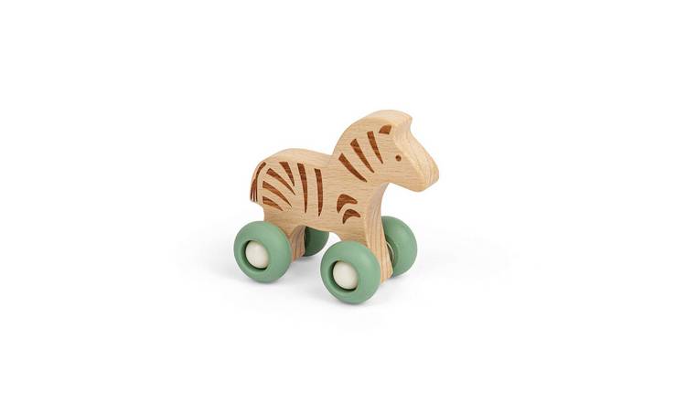 Bigjigs Toys  Jungle Animal on Wheels Zebra - 12 Months +