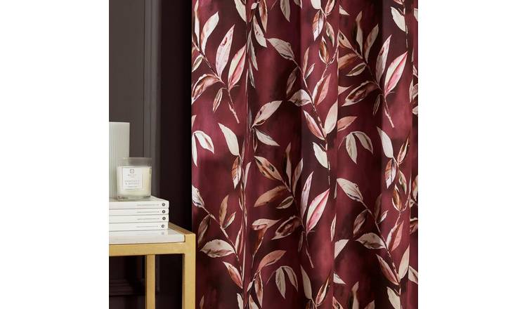 Sundour Madrid Eyelet Curtains - Wine - 117 x 183cm