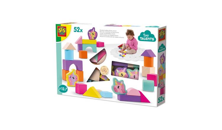 SES Creative Unicorn Wooden Building Blocks 52 Piece Set