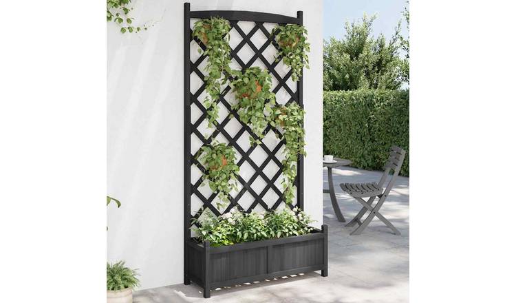 Walplus Firwood Garden Planter - Black V2 - 90 x 35 x 180 cm
