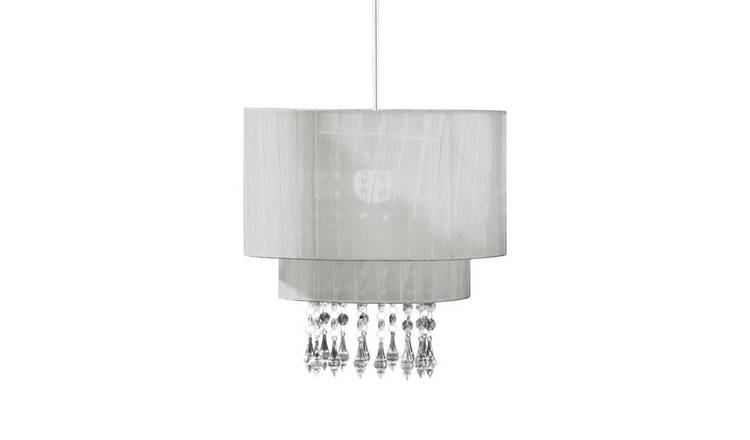 Orsina Riband Voile Pendant Shade - Silver