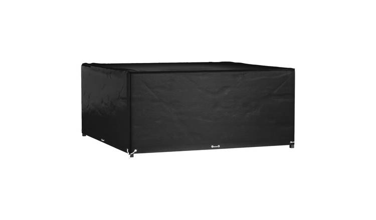 Walplus PE Square 16 Eyelets Garden Furniture Cover - Black - 205 x 205 x 90 cm