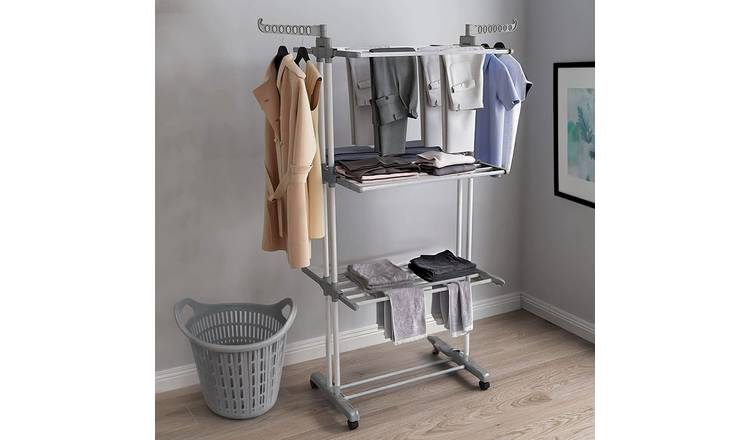 Neo 4 Tier Clothes Horse Drying Rack - Grey