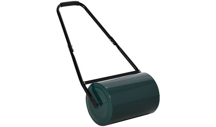 Outsunny 30 L Garden Lawn Roller with Water or Sand Filled Drum - Green