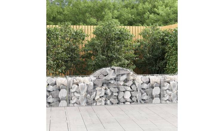 Walplus Galvanised Iron Gabion Basket - Silver 200 x 50 x 60/ V3 - 80 cm