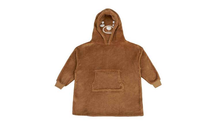 Brand Lab Kids Character Teddy Bear Brown Hoodie Blanket - 5-8 Years