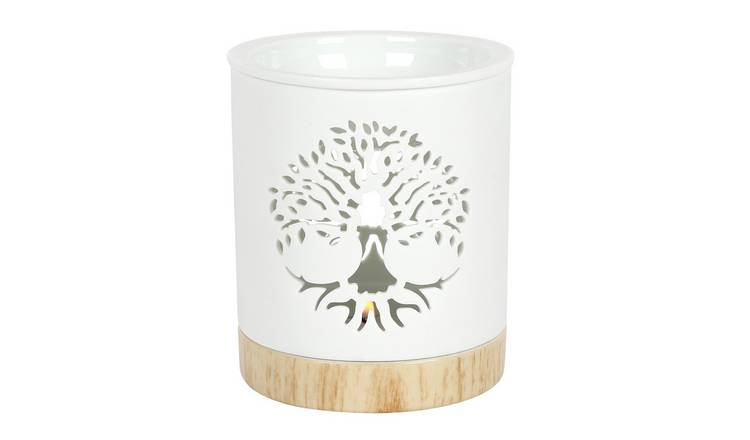 Something Different Tree Of Life Oil Burner - White