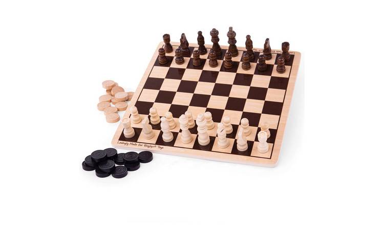 Bigjigs Toys Draughts and Chess Set - 3 Years +