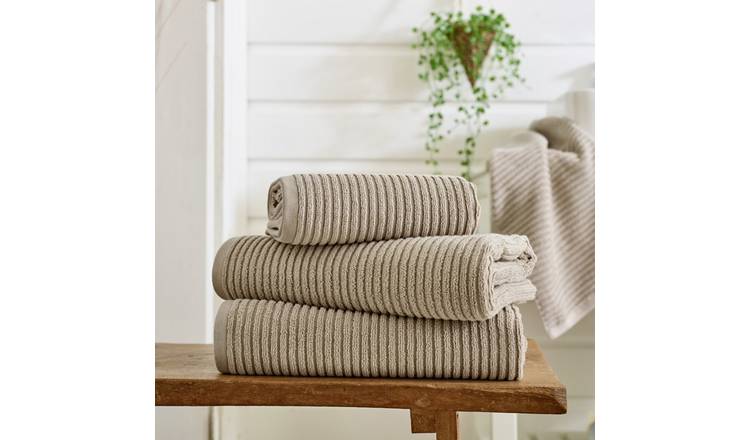 Deyongs Sereno Soft Textured Cotton Hand Towel - Stone
