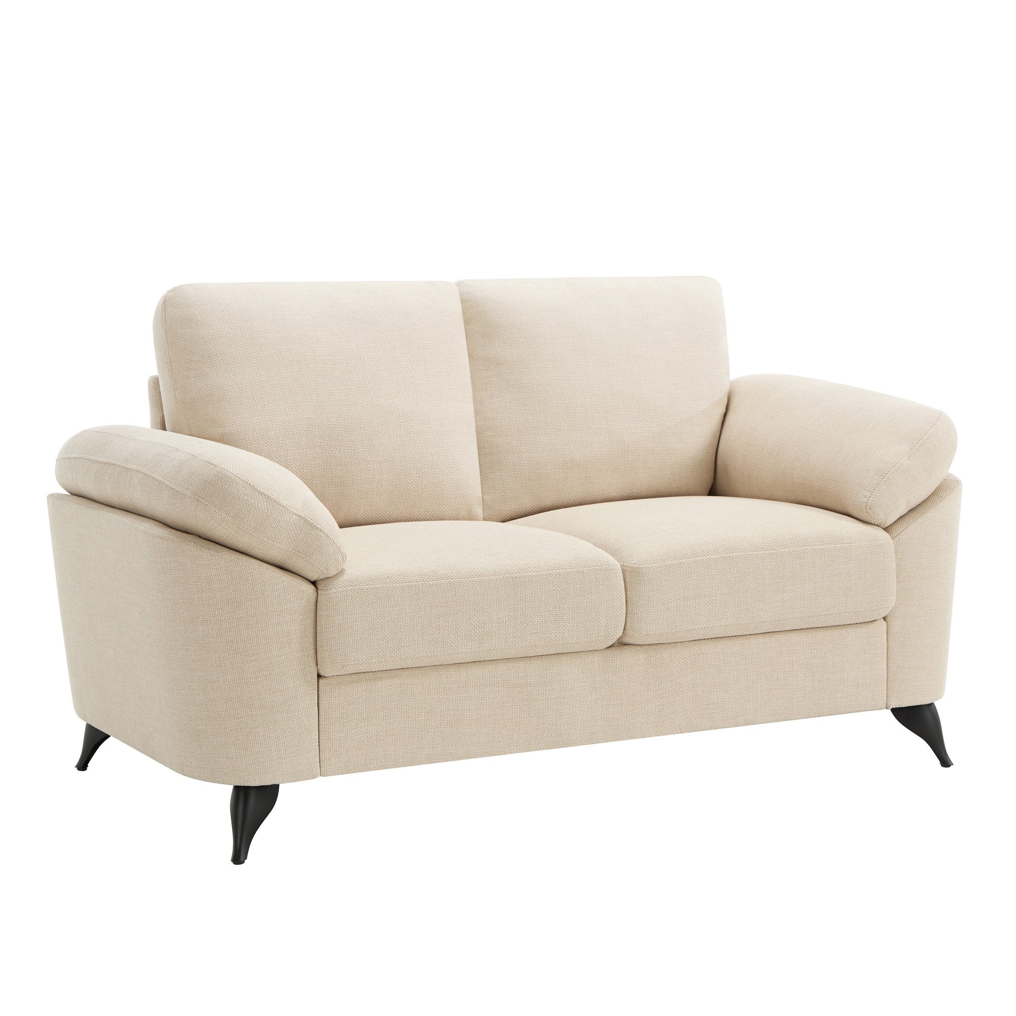 Furniture Online Malmo Scandi Style Linen 1+2+3 Seater Sofa Set - Beige - Image 4