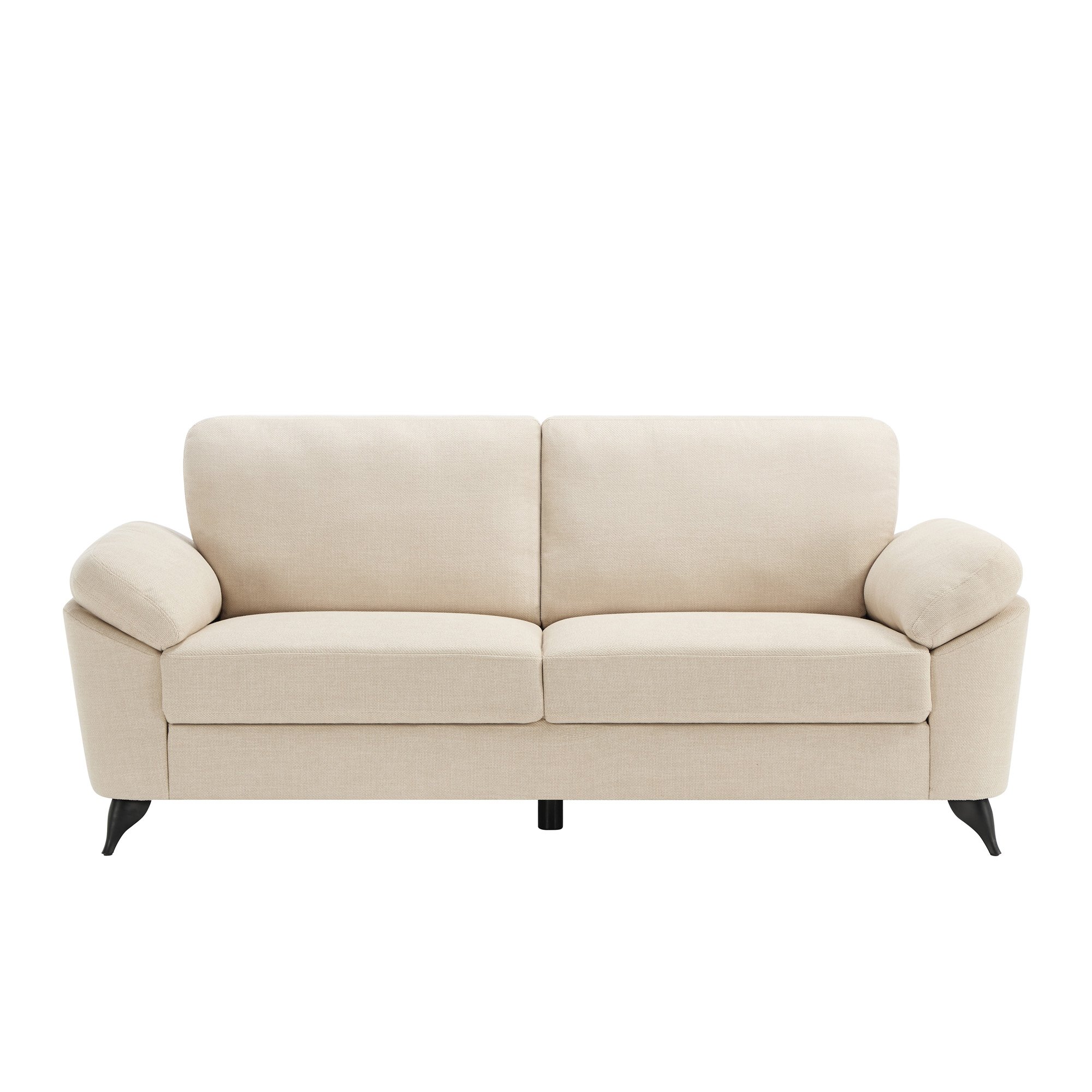 Furniture Online Malmo Scandi Style Linen 1+2+3 Seater Sofa Set - Beige - Image 7