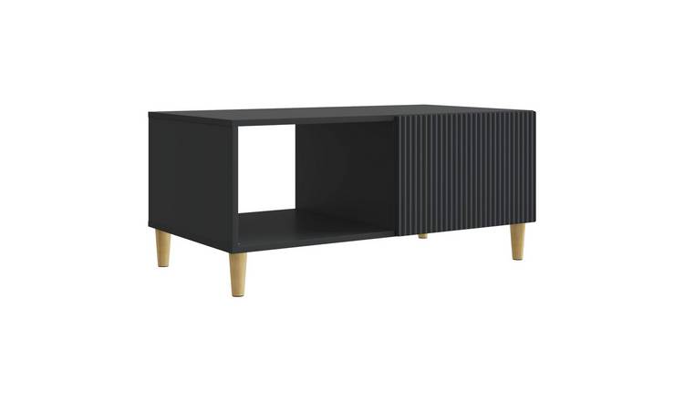Walplus Engineered Wood Coffee Table - Black and Golden - 90 x 50 x 40 cm