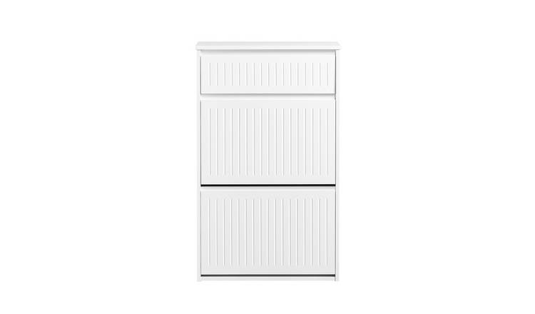 SoBuy 1 Drawer 2  Flip Door Shoe Rack Shoe Storage Cabinet - White