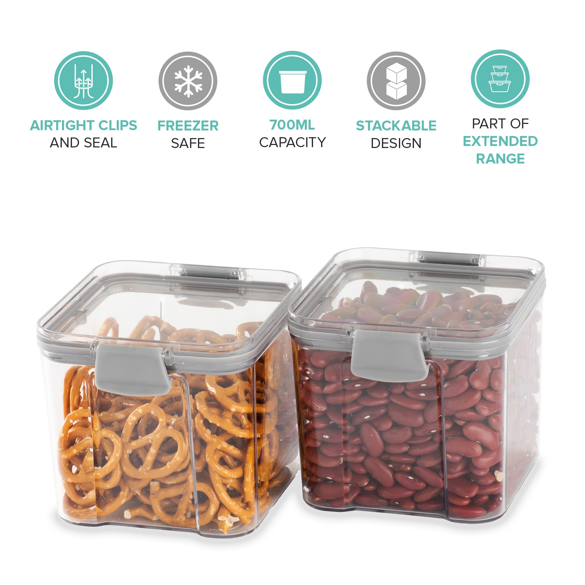 LIVIVO Stackable Airtight Food Storage Container - 700ml - Image 4