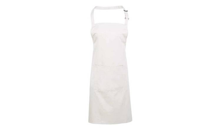 Premier Unisex Adult Colours Pocket Full Apron - White