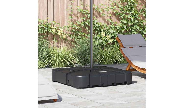 Walplus Polyethylene Cantilever Umbrella Base - Black - 88 x 88 x 19 cm