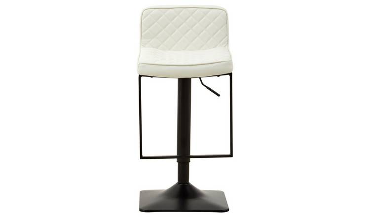 Orsina Baina Faux Leather Bar Chair – White & Black