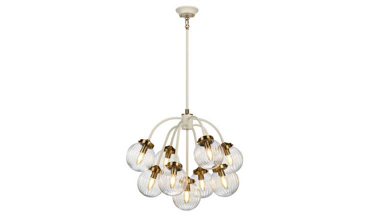 Elstead Cosmos 9 Arm Pendant Light - Cream Painted