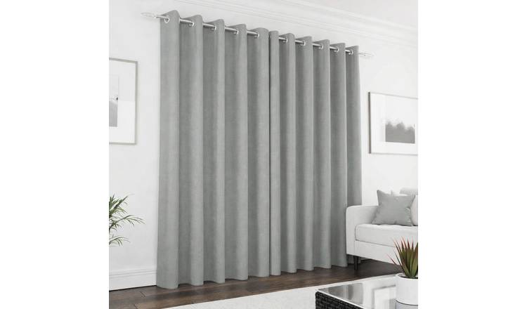 Enhanced Living Mayfair Chenille Blackout Curtains - 117 x 137cm - Grey