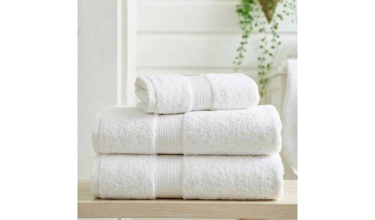 Deyongs Premium 100% Cotton Bath Towel Soft Touch 550 GSM Plush - White