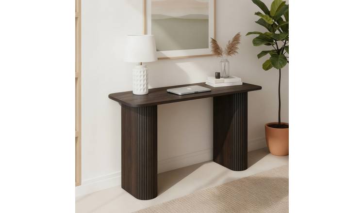 Home Source Monroe Wooden Computer Desk - Walnut