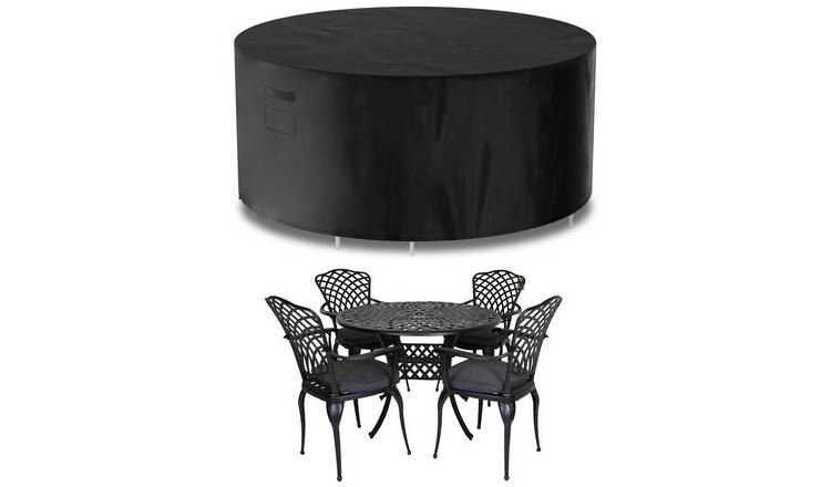 Futura Round Waterproof Premium Garden Furniture Cover 128cm - Black
