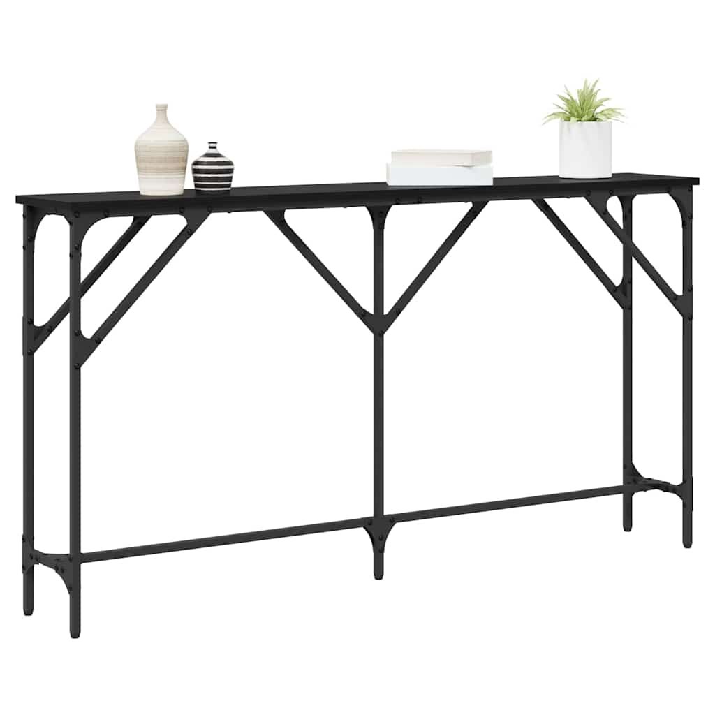 Walplus Engineered Wood Console Table - Dark Oak - 140 x 23 x 75 cm - Image 3