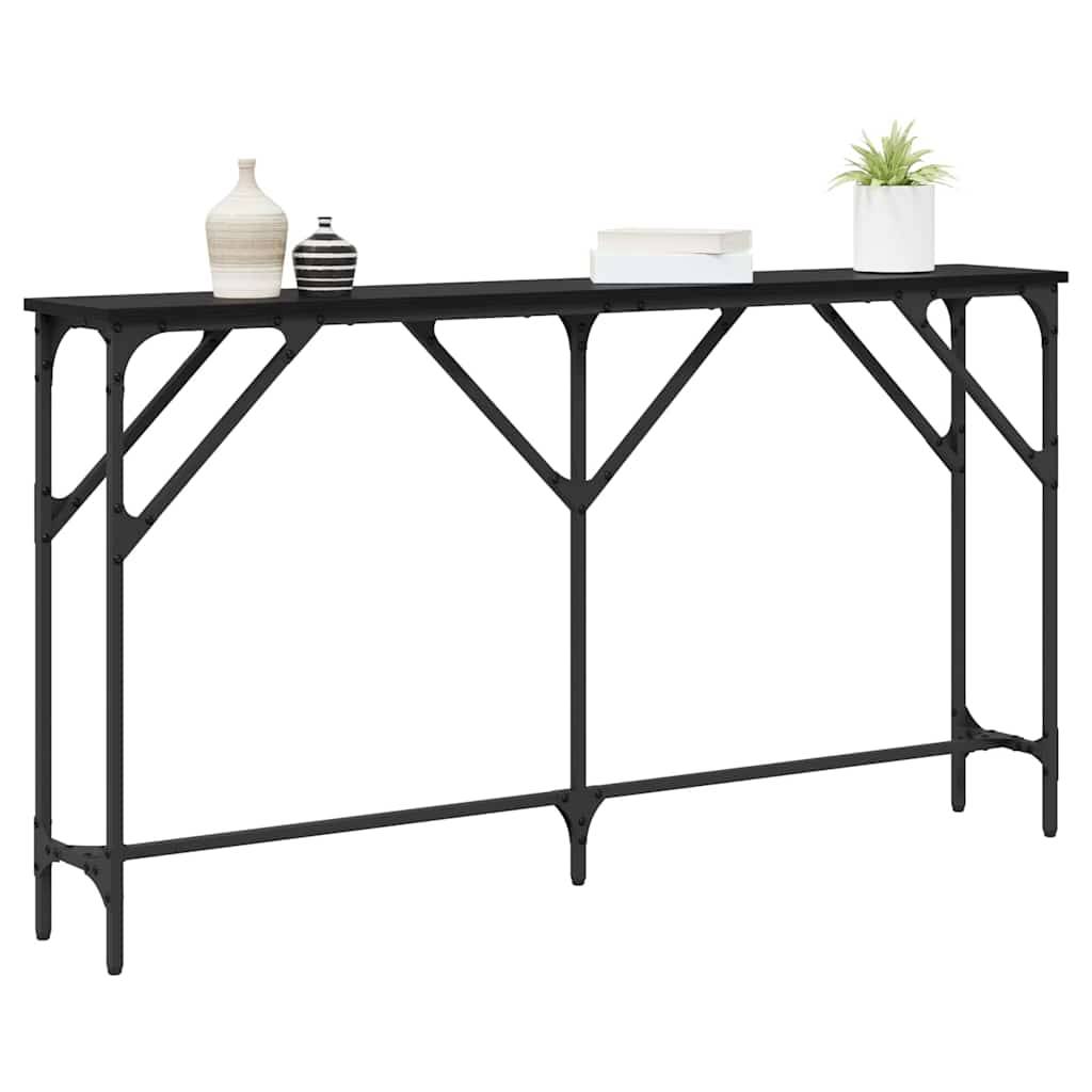 Walplus Engineered Wood Console Table - Dark Oak - 140 x 23 x 75 cm - Image 3