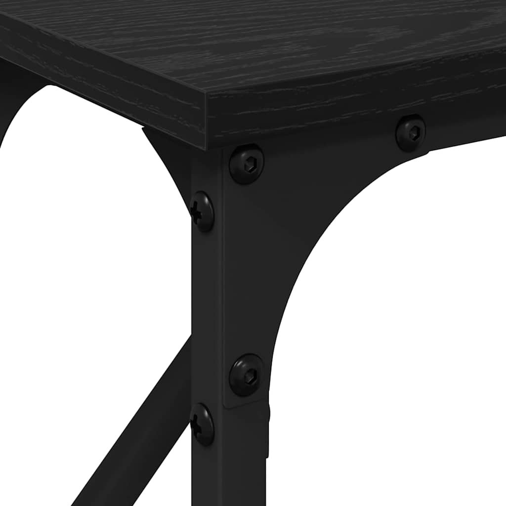 Walplus Engineered Wood Console Table - Dark Oak - 140 x 23 x 75 cm - Image 8