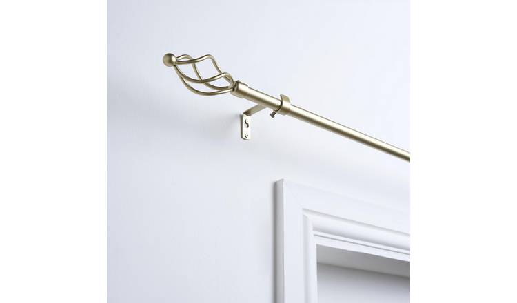 OHS 16mm Twist Extendable Curtain Pole 70-120cm - Brushed Gold